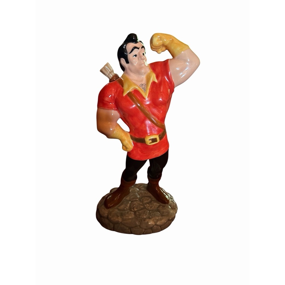 Vintage Disney Beauty and The Beast Gaston Ceramic Figurine 8.5"